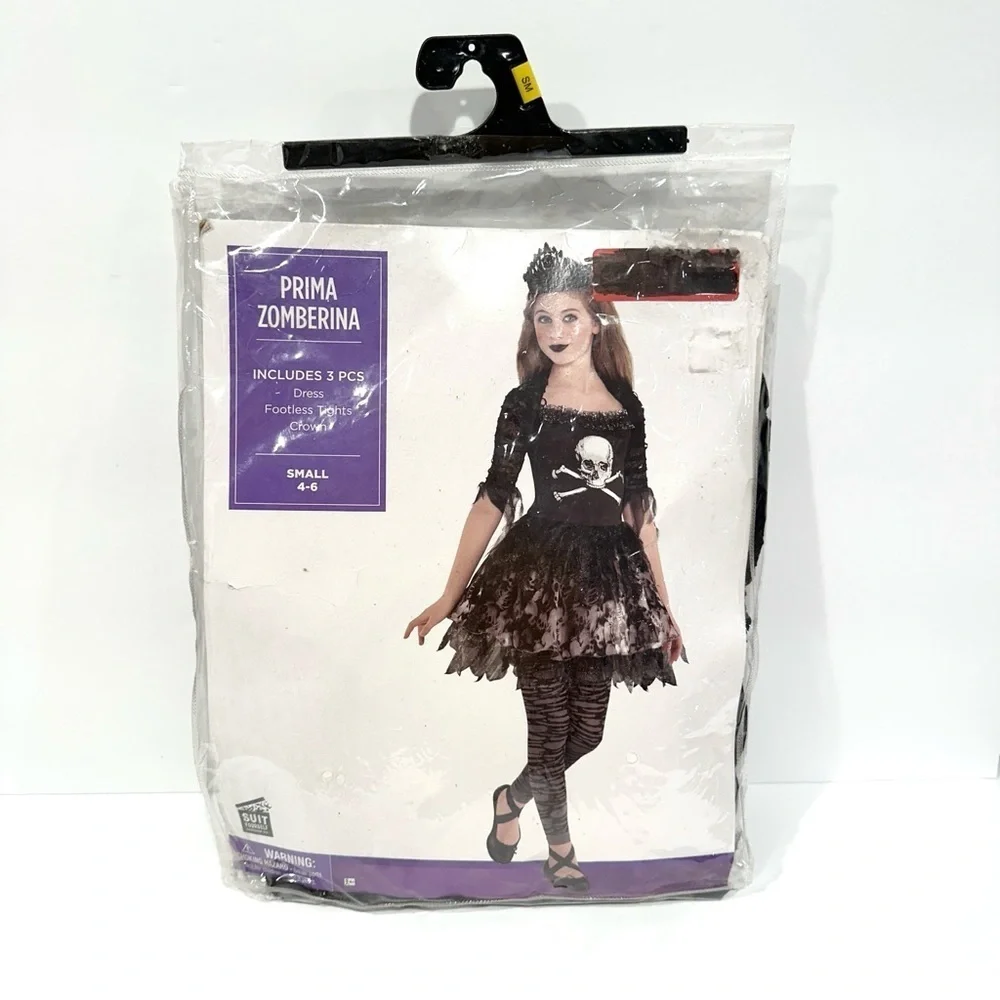 NIP Suit Yourself Costume Co Prima Zomberina 3pc Halloween Cosplay Costume
